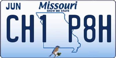 MO license plate CH1P8H