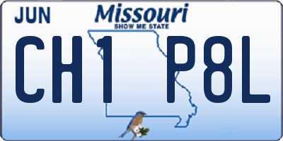 MO license plate CH1P8L