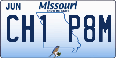 MO license plate CH1P8M