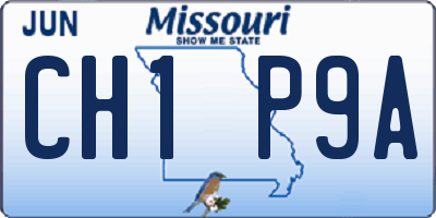 MO license plate CH1P9A