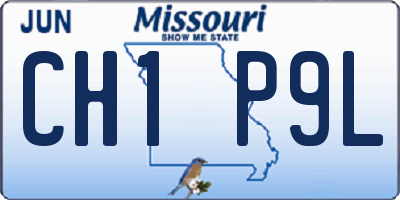 MO license plate CH1P9L