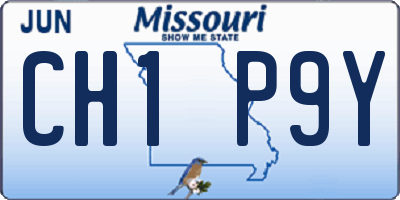 MO license plate CH1P9Y
