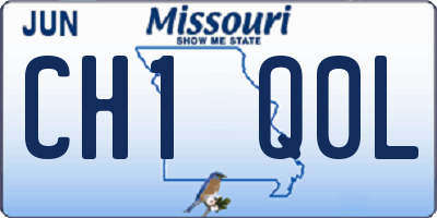 MO license plate CH1Q0L