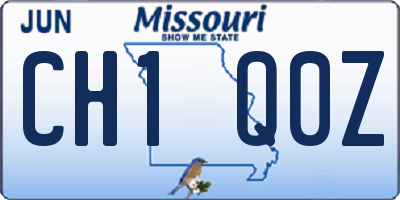 MO license plate CH1Q0Z