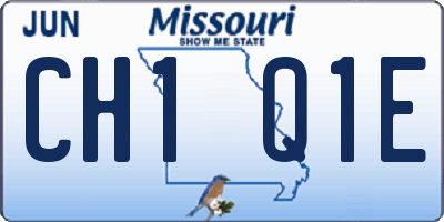 MO license plate CH1Q1E
