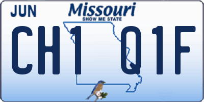 MO license plate CH1Q1F