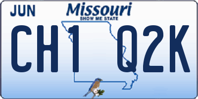 MO license plate CH1Q2K