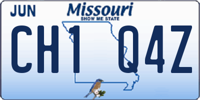 MO license plate CH1Q4Z