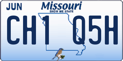MO license plate CH1Q5H