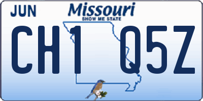 MO license plate CH1Q5Z