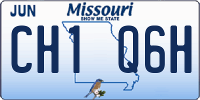 MO license plate CH1Q6H