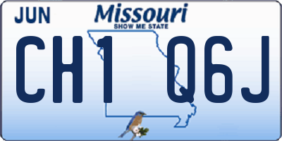 MO license plate CH1Q6J