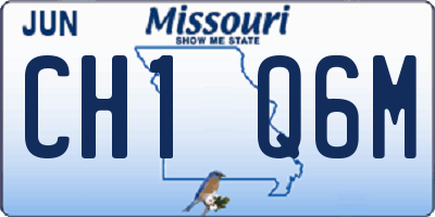 MO license plate CH1Q6M