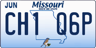MO license plate CH1Q6P