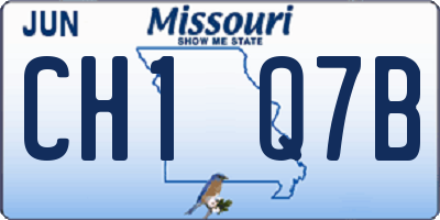 MO license plate CH1Q7B