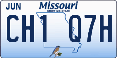 MO license plate CH1Q7H