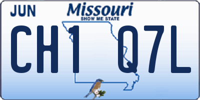 MO license plate CH1Q7L