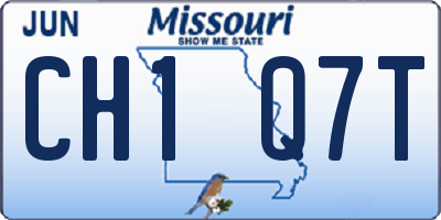 MO license plate CH1Q7T
