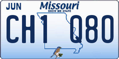 MO license plate CH1Q8O