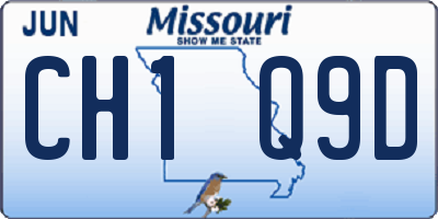 MO license plate CH1Q9D