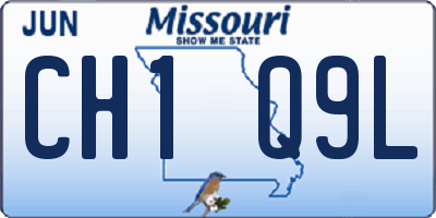 MO license plate CH1Q9L