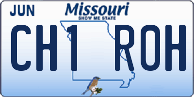 MO license plate CH1R0H