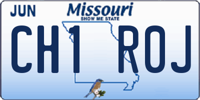 MO license plate CH1R0J