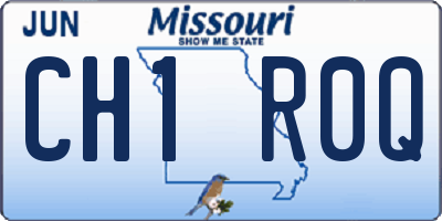 MO license plate CH1R0Q