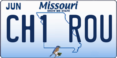 MO license plate CH1R0U
