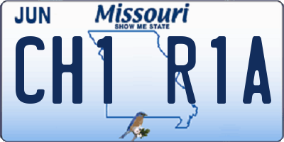 MO license plate CH1R1A