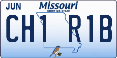 MO license plate CH1R1B