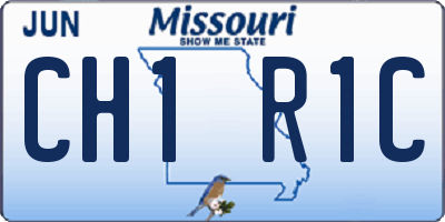MO license plate CH1R1C