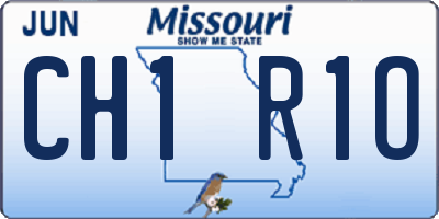 MO license plate CH1R1O