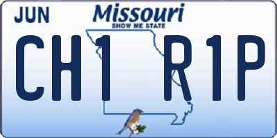 MO license plate CH1R1P