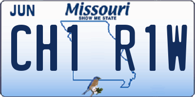 MO license plate CH1R1W