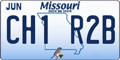 MO license plate CH1R2B