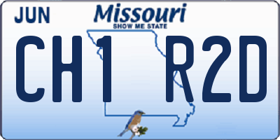 MO license plate CH1R2D