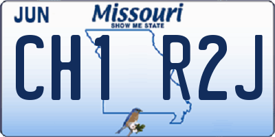 MO license plate CH1R2J