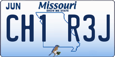 MO license plate CH1R3J
