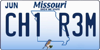 MO license plate CH1R3M