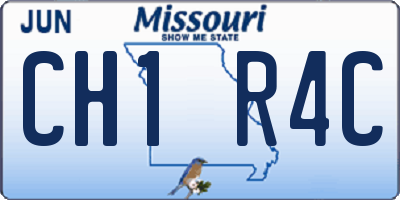 MO license plate CH1R4C