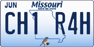 MO license plate CH1R4H