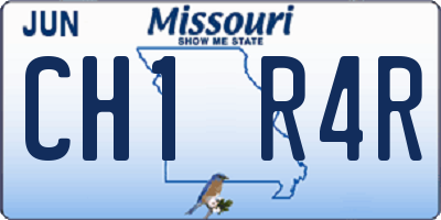MO license plate CH1R4R