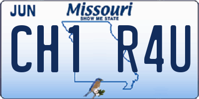 MO license plate CH1R4U