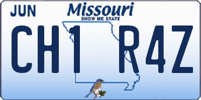 MO license plate CH1R4Z