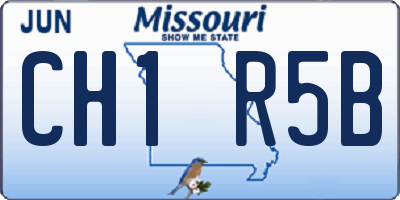 MO license plate CH1R5B