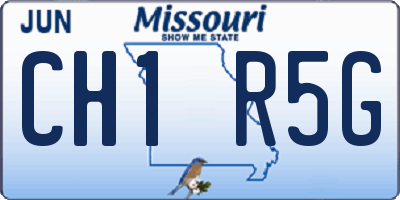 MO license plate CH1R5G