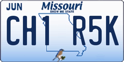 MO license plate CH1R5K