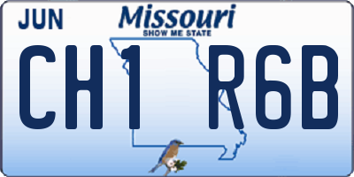 MO license plate CH1R6B