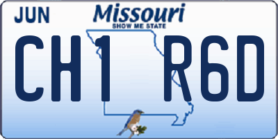 MO license plate CH1R6D